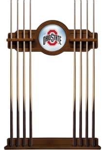 Brown Ohio State Buckeyes Solid Wood Cue Rack Pool Cue
