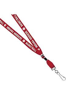 Jardine Indiana Hoosiers 3/8 Basketball Sublimated w/Swivel Hook Lanyard - Red