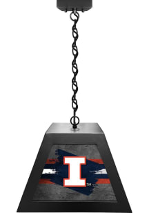 Black Illinois Fighting Illini Pendant Pool Table