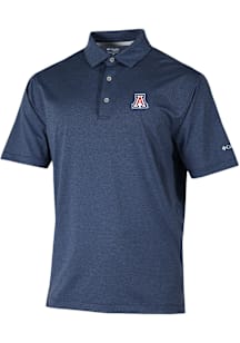 Columbia Arizona Wildcats Mens Navy Blue Sand Tee Short Sleeve Polo