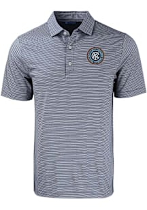 Cutter and Buck New York City FC Navy Blue Forge Double Stripe Big and Tall Polo