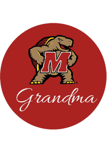 Red Maryland Terrapins 3&quot; Grandma Button