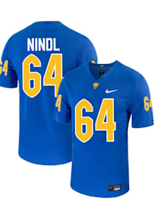 Josh Nindl  Mens Blue Pitt Panthers Football Name And Number Football Jersey