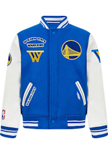 Pro Standard Golden State Warriors Youth Blue Retro Classics Heavy Weight Jacket