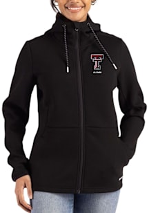 Cutter and Buck Texas Tech Red Raiders Womens Black Alumni Epic Comfort Full Zip Light Weight Jack..