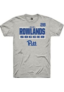 Ellie Rowlands Rally Mens Ash Pitt Panthers NIL Stacked Box Player T Shirt