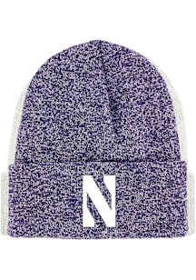 Northwestern Wildcats Purple Marled Cuff Beanie Mens Knit Hat