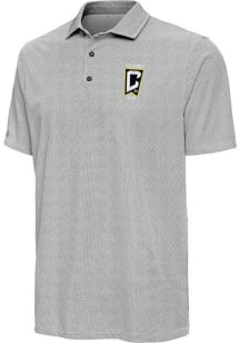 Antigua Columbus Crew Mens Black Pave Short Sleeve Polo