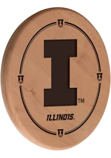 Brown Illinois Fighting Illini Laser Engraved Sign