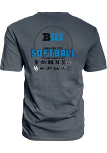 Big Ten 2025 Big Ten Softball Short Sleeve T Shirt - Grey