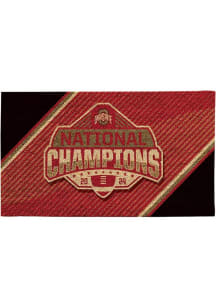 Red Ohio State Buckeyes 2024 Football National Champions Full Color Door Mat