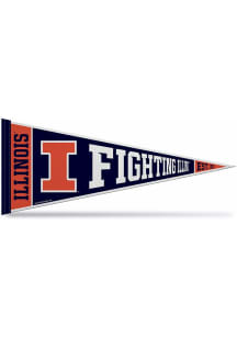 Orange Illinois Fighting Illini 12x30 Logo Pennant