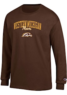 Champion Western Michigan Broncos Brown Mom Script Jersey Long Sleeve T Shirt