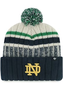 47 Notre Dame Fighting Irish Natural Long Range Cuff Mens Knit Hat