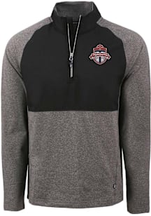 Cutter and Buck Toronto FC Mens Black Adapt Eco Hybrid Long Sleeve Qtr Zip Pullover