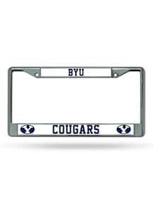BYU Cougars Premium Chrome License Plate Frame - Silver