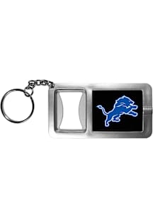 Detroit Lions Flashlight Bottle Opener Keychain - Silver