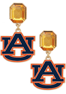 Auburn Tigers Rhinestone Logo Womens Earrings