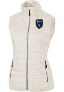 Cutter and Buck San Jose Earthquakes Womens White Rainier PrimaLoft Vest