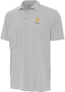 Antigua Army Mens Ash Twine Short Sleeve Polo