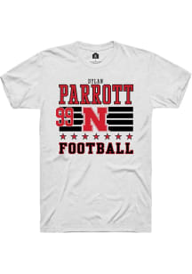 Dylan Parrott White Nebraska Cornhuskers NIL Striped Short Sleeve T Shirt