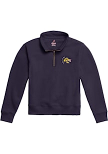 Youth Navy Blue Drexel Dragons Essential Logo Long Sleeve Quarter Zip