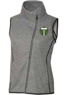 Cutter and Buck Portland Timbers Womens Grey Mainsail Asymmetrical Vest