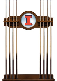 Brown Illinois Fighting Illini Solid Wood Cue Rack Pool Cue