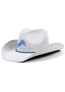 Forever Collectibles Detroit Lions White Rhinestone Cowboy Hat Mens Cowboy Hat
