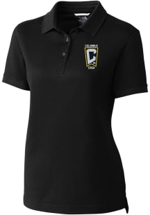 Cutter and Buck Columbus Crew Womens Black Advantage Short Sleeve Polo Shirt