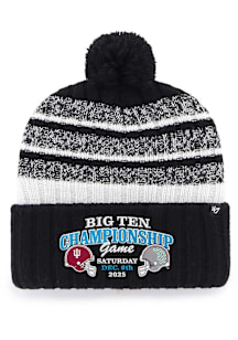 47 Big Ten Black Big 10 Conference Dueling Tavern Cuff Mens Knit Hat