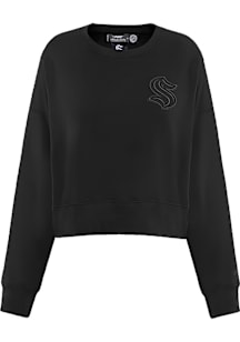 Pro Standard Seattle Kraken Womens Black Neutral Crew Sweatshirt