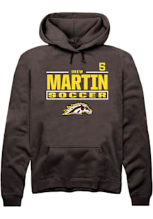 Drew Martin Western Michigan Broncos Mens Brown NIL Stacked Box Player Hood