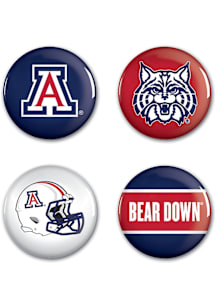 Arizona Wildcats 4 Pack Button - Red