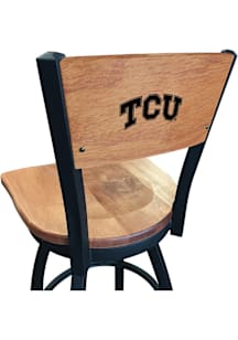 TCU Horned Frogs Maple Seat Maple Back Swivel Pub Stool - Brown