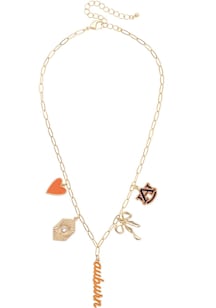 Auburn Tigers Paperclip Charm Necklace