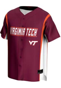 ProSphere Virginia Tech Hokies Mens Maroon Rival Baseball Jersey