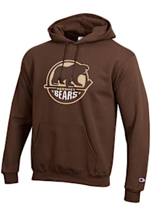 Champion Hersey Bears Mens Brown Primary Logo Long Sleeve Hoodie