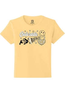 Summit Sportswear Colorado Buffaloes Girls  Fun Script Design Short Sleeve Tee