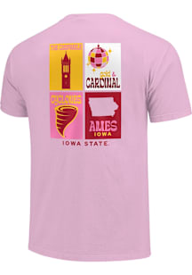 Iowa State Cyclones Girls Pink Preppy Posters Short Sleeve Tee