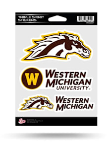 Brown Western Michigan Broncos Triple Spirit Decal
