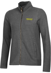 Womens Oregon Ducks Charcoal Gear for Sports Relaxed Luxe Long Sleeve Full Zip Jacket
