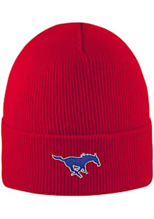 LogoFit SMU Mustangs Red Northpole Cuffed Mens Knit Hat