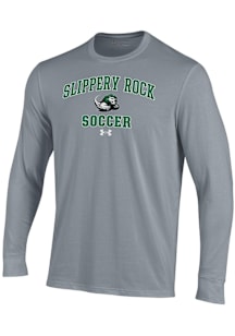 Under Armour Slippery Rock Grey Soccer Performance Long Sleeve T Shirt