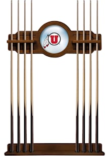 Utah Utes Solid Wood Cue Rack Pool Table