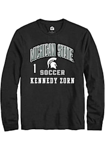 Kennedy Zorn Michigan State Spartans Black NIL Arch Logo Long Sleeve Player T Shirt