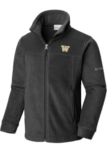Youth Washington Huskies Black Columbia Steens Mountain Light Weight Jacket