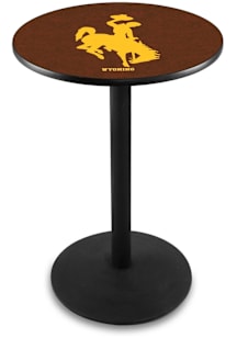 Wyoming Cowboys Black Round Base Pub Table