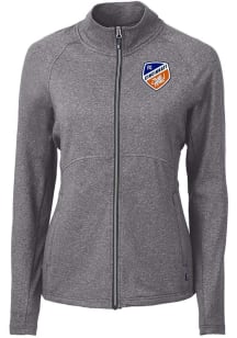 Cutter and Buck FC Cincinnati Womens Black Adapt Eco Knit Light Weight Jacket