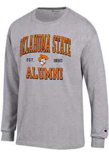 Champion Oklahoma State Cowboys Grey Est Alumni Jersey Long Sleeve T Shirt